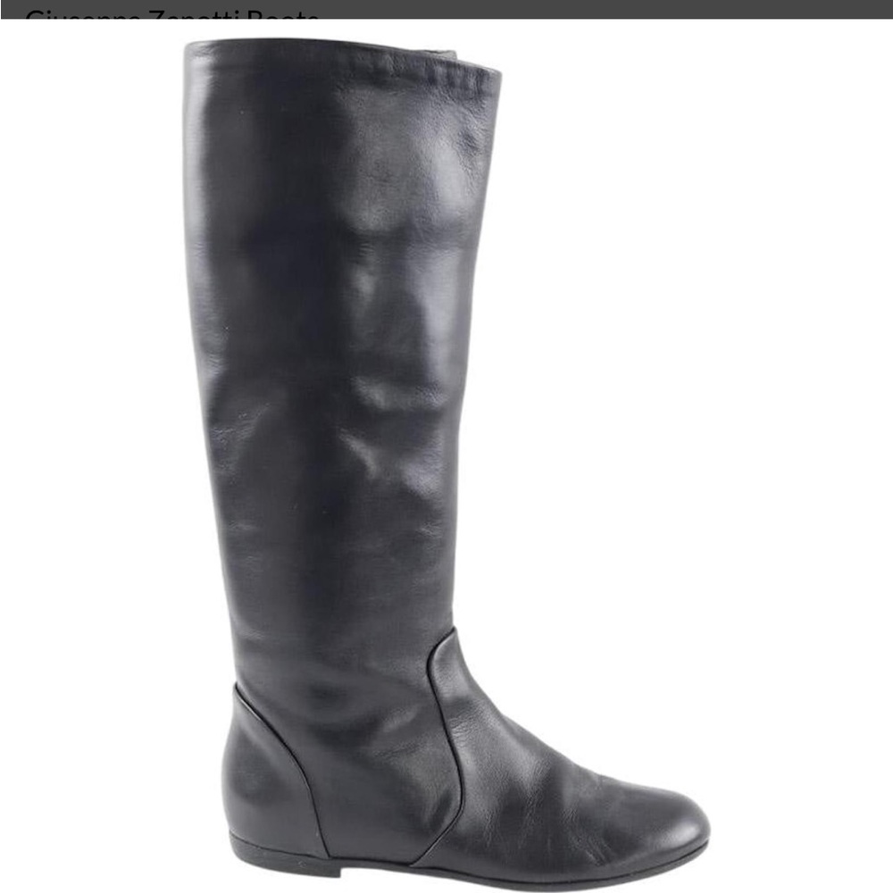 giuseppe zanotti NERO boots Tall flat black leather Size 40
